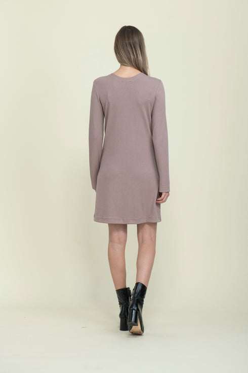 Katie-Reversible Tie Neck Dress